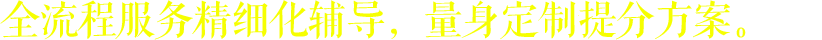全流程服務(wù)精細(xì)化輔導(dǎo)，量身定制提分方案。 