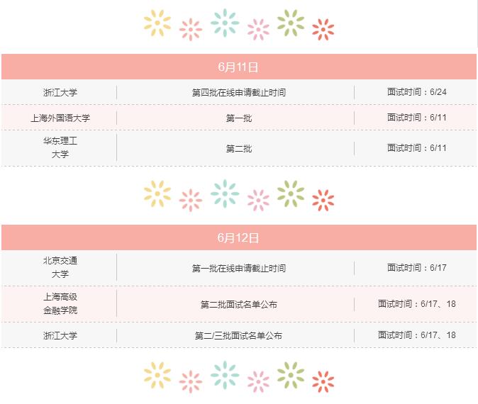 6月上旬，你不可錯過的MBA院校招生信息！