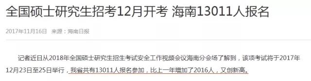 2018考研，你的競(jìng)爭(zhēng)壓力有多大？