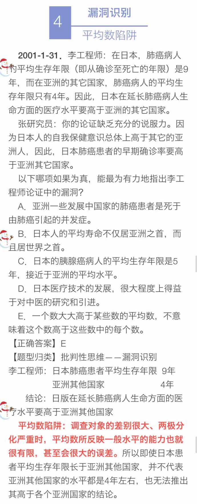 決勝M(fèi)BA邏輯考點(diǎn)(九):漏洞識別 評價(jià)論證
