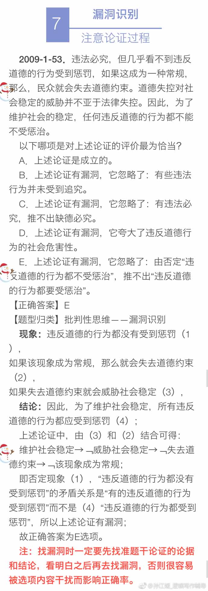 決勝M(fèi)BA邏輯考點(diǎn)(九):漏洞識別 評價(jià)論證